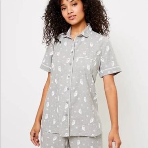 Owl Print PJ Pants & Shirt Set